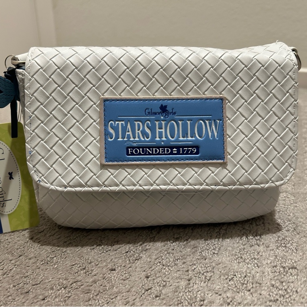 Gilmore Girls Stars Hollow Sign Woven Crossbody Bag